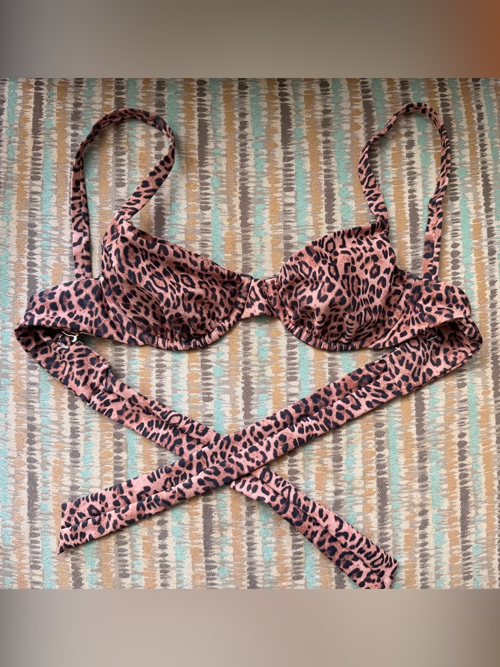 Skatie cheetah print bikini top